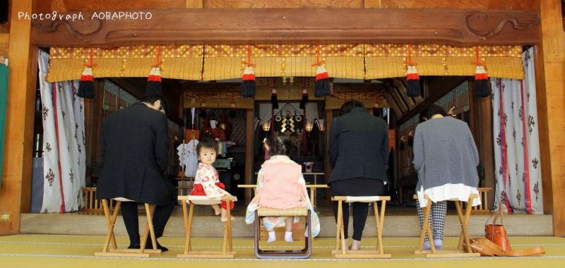 福井県劔神社での七五三詣り