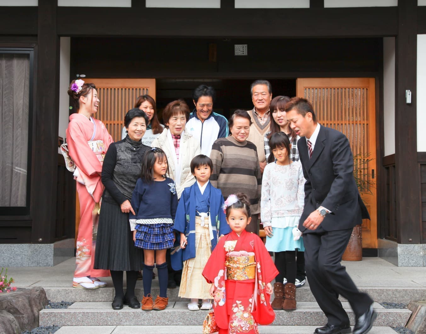 福井のご自宅での七五三の出張家族写真