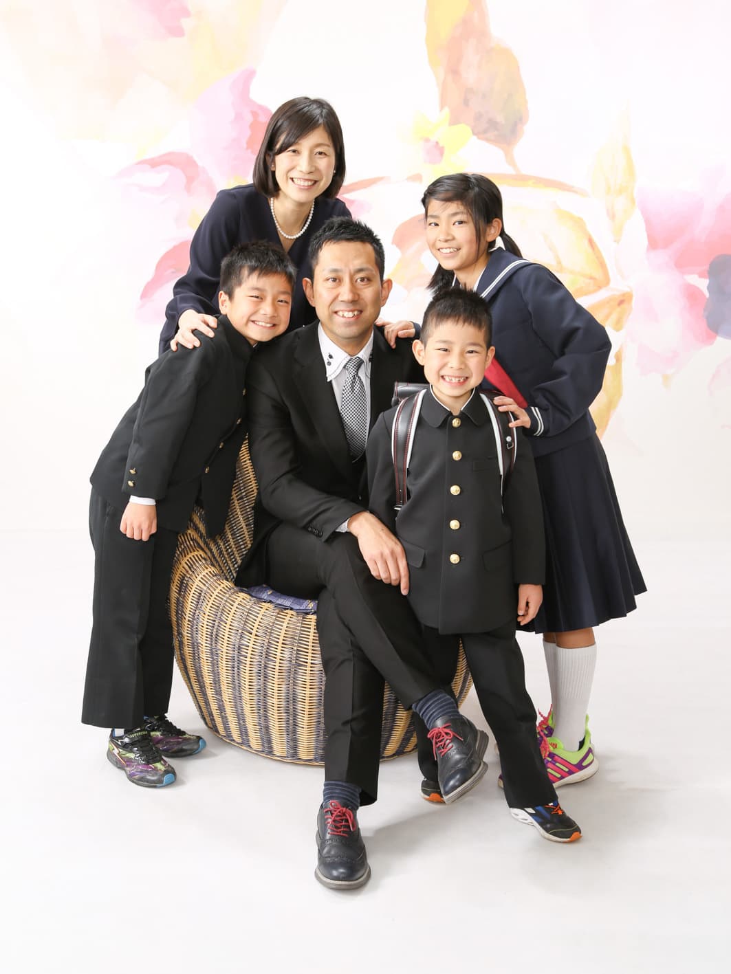 福井越前市のアオバフォトのスタジオで撮った入学式の写真