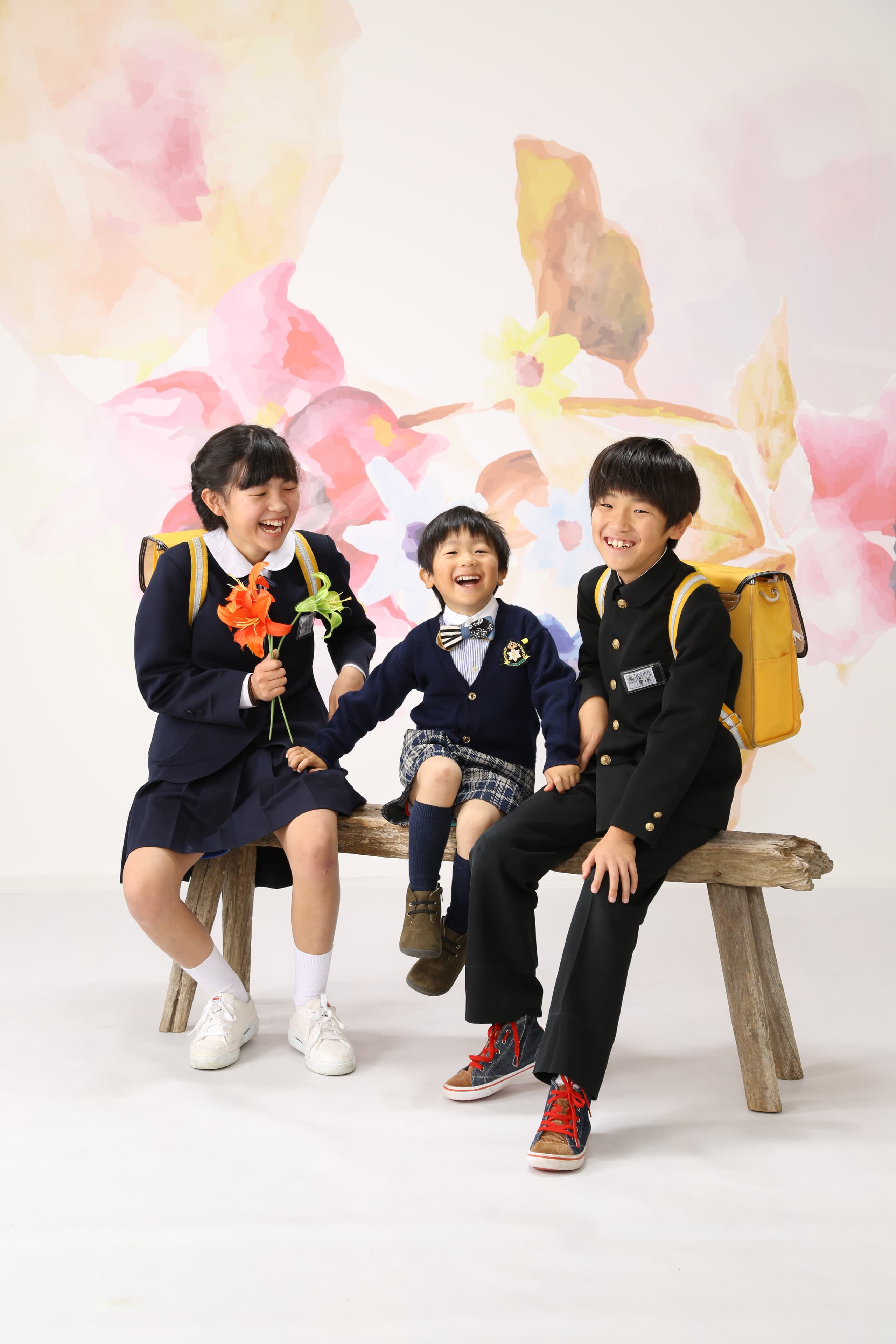 福井越前市のアオバフォトのスタジオで撮った入学式の写真