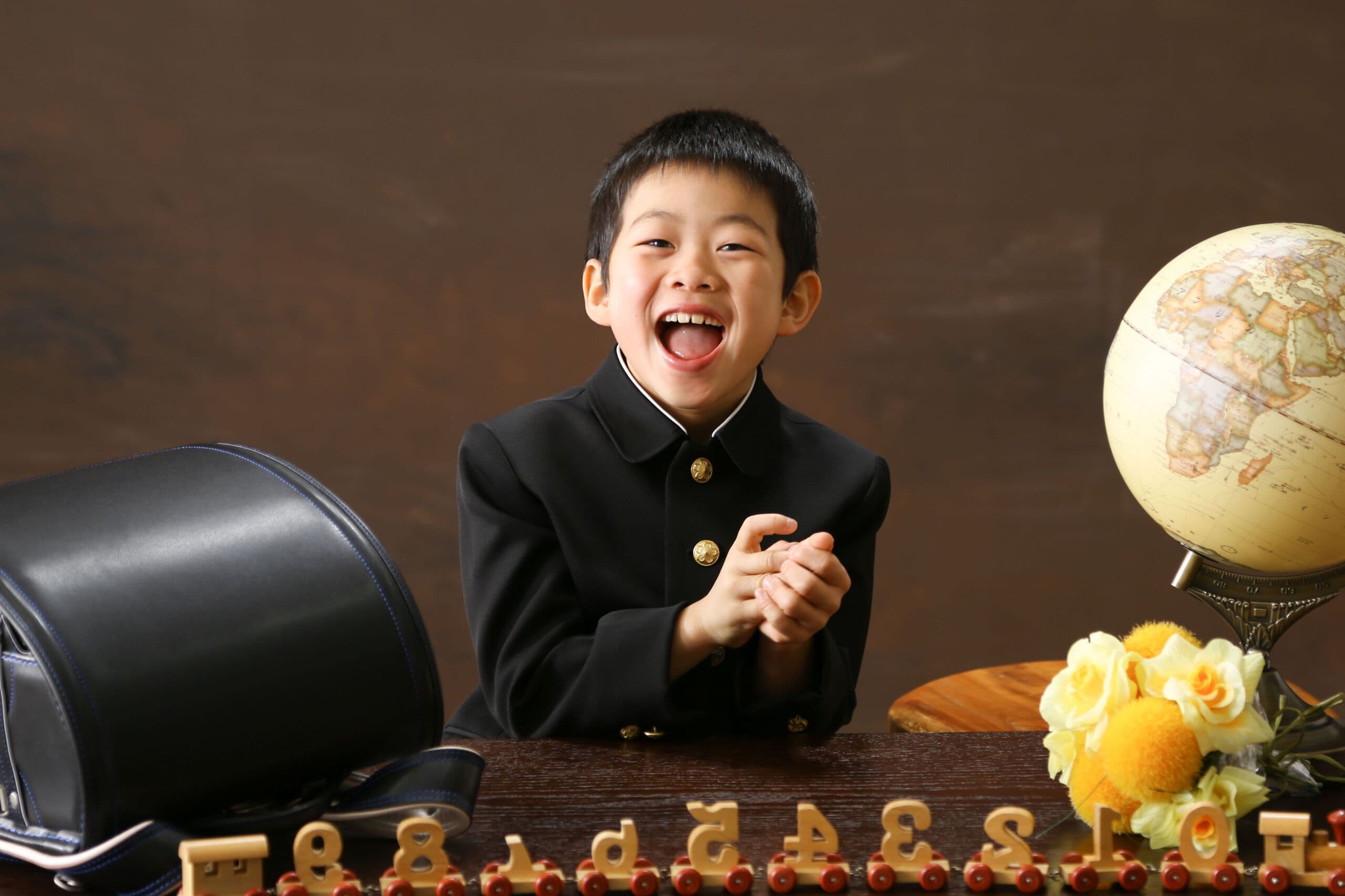 福井越前市のアオバフォトのスタジオで撮った入学式の写真