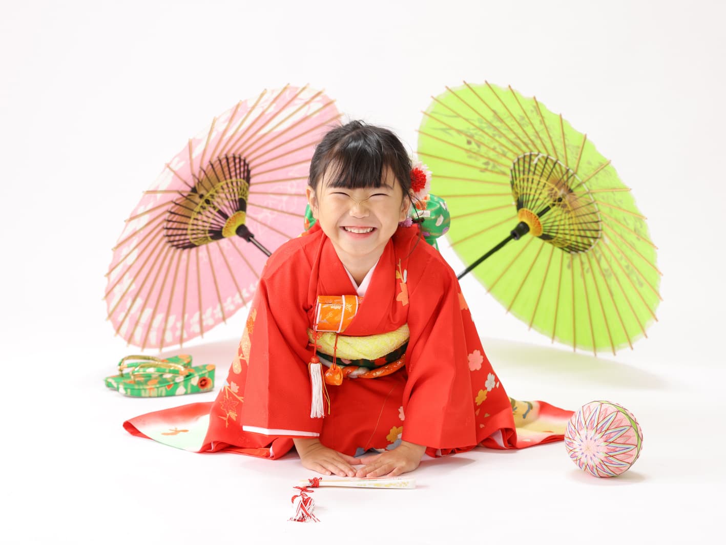 福井越前市のアオバフォトのスタジオで撮った七五三の写真