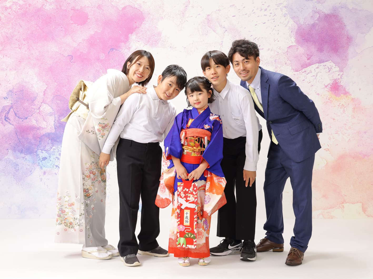 福井越前市のアオバフォトのスタジオで撮った七五三の写真