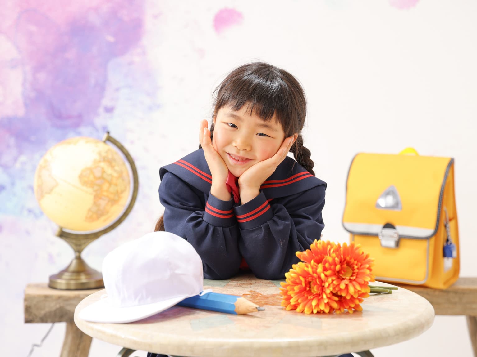 福井越前市のアオバフォトのスタジオで撮った入学式の写真