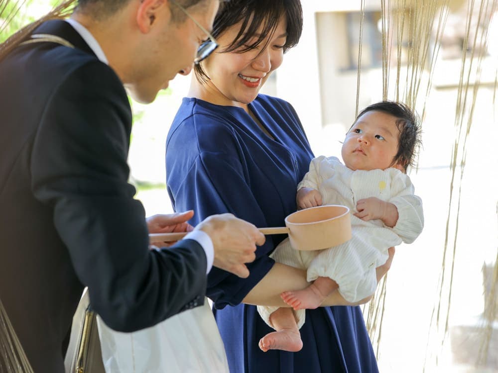 総社大神宮でのお宮参りの写真
